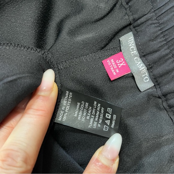 NWT Vince Camuto Black Trowsers Pants Pockets size 3X - Picture 5 of 10